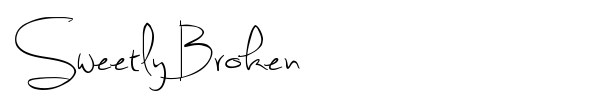 Sweetly Broken font preview